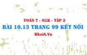 Bài 10.13 trang 99 Toán 7 Kết nối tri thức Tập 2